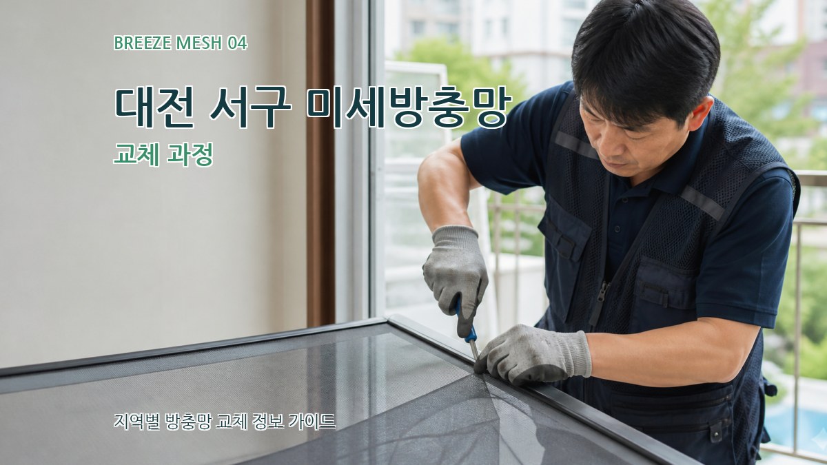 대전 서구 미세방충망 교체 과정