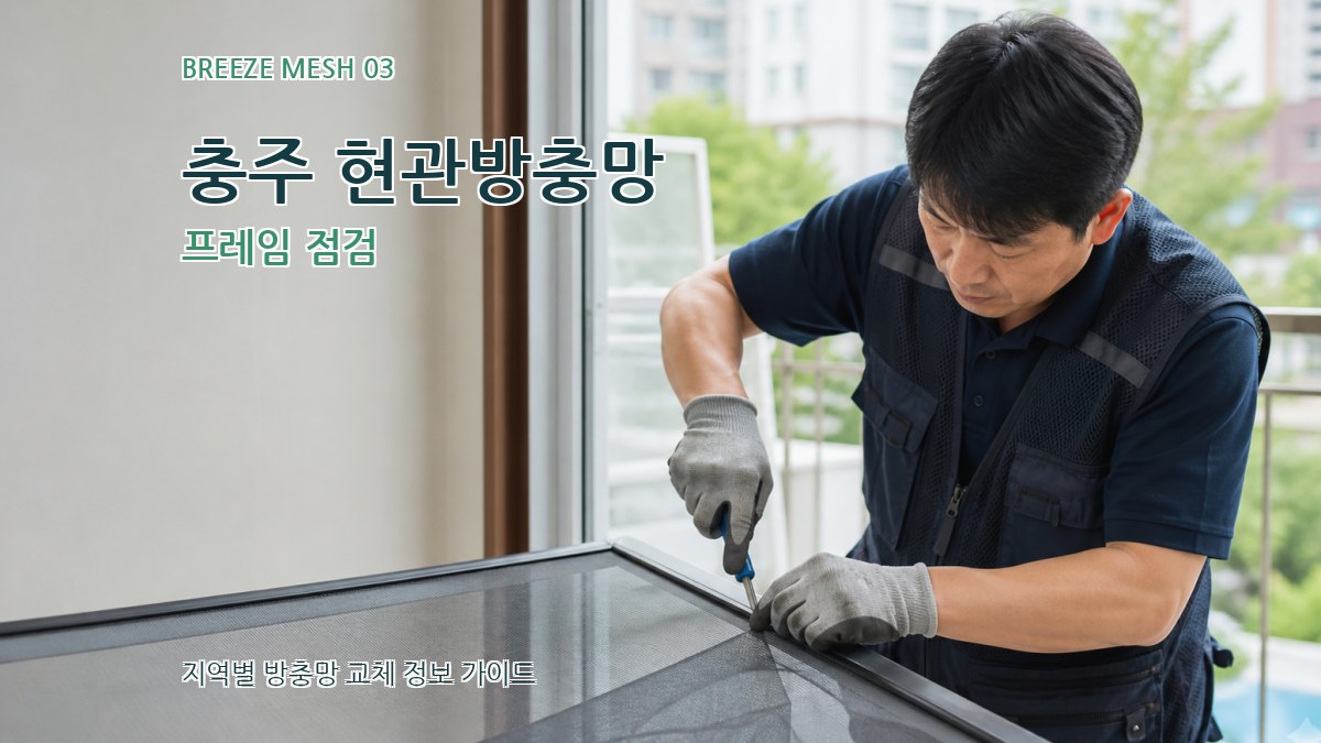 충주 현관방충망 프레임 점검