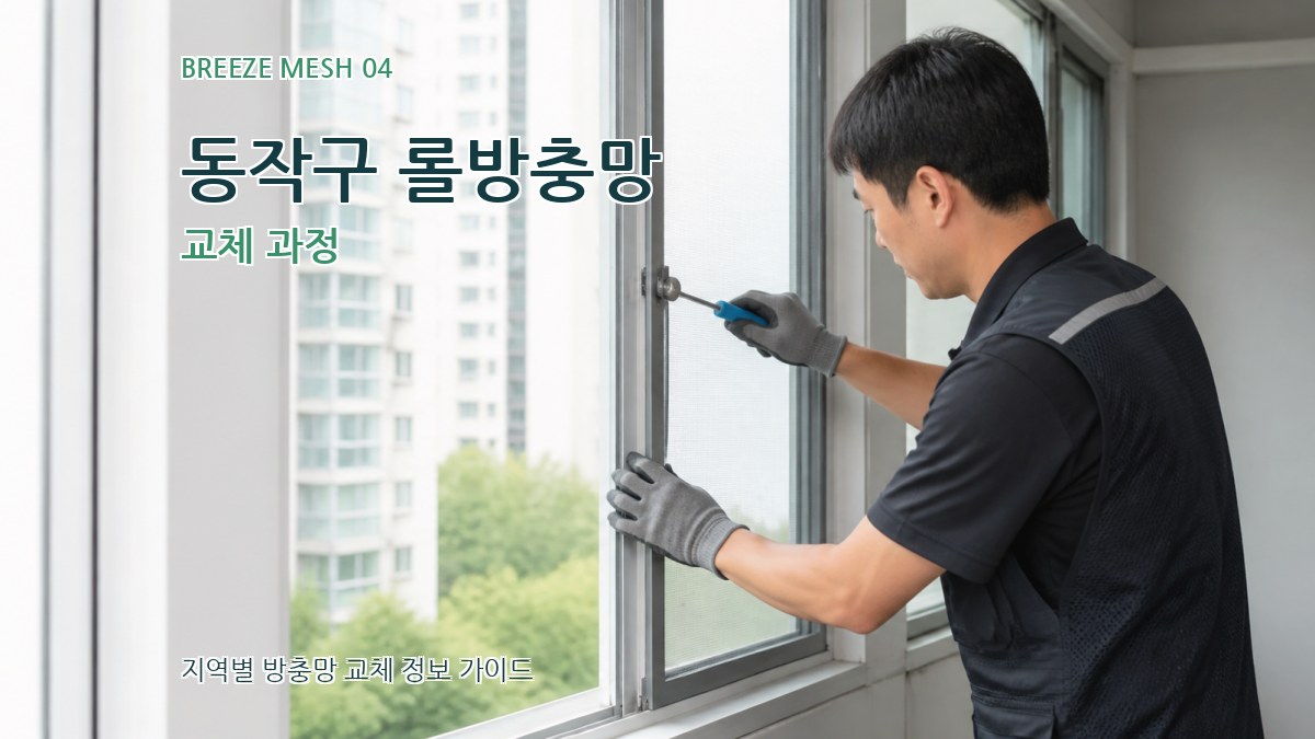동작구 롤방충망 교체 과정