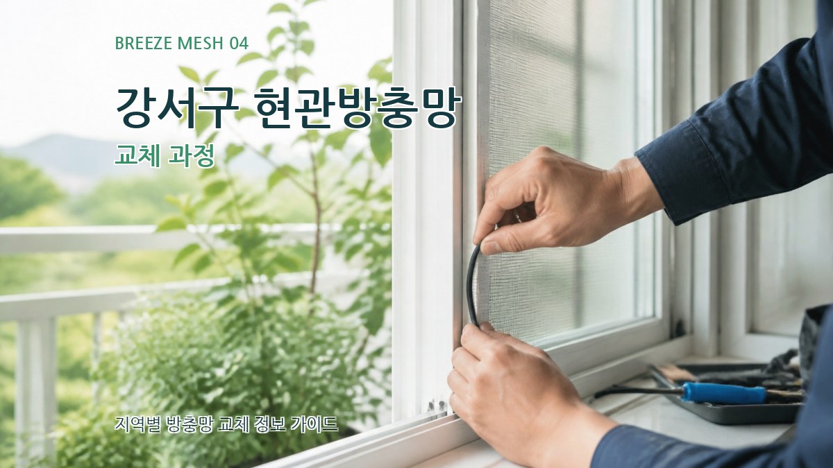 강서구 현관방충망 교체 과정