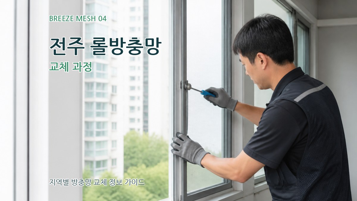 전주 롤방충망 교체 과정
