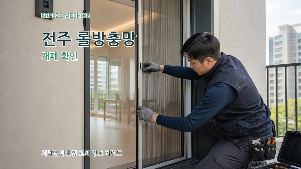 전주 롤방충망 개폐 확인