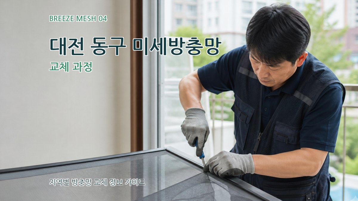 대전 동구 미세방충망 교체 과정