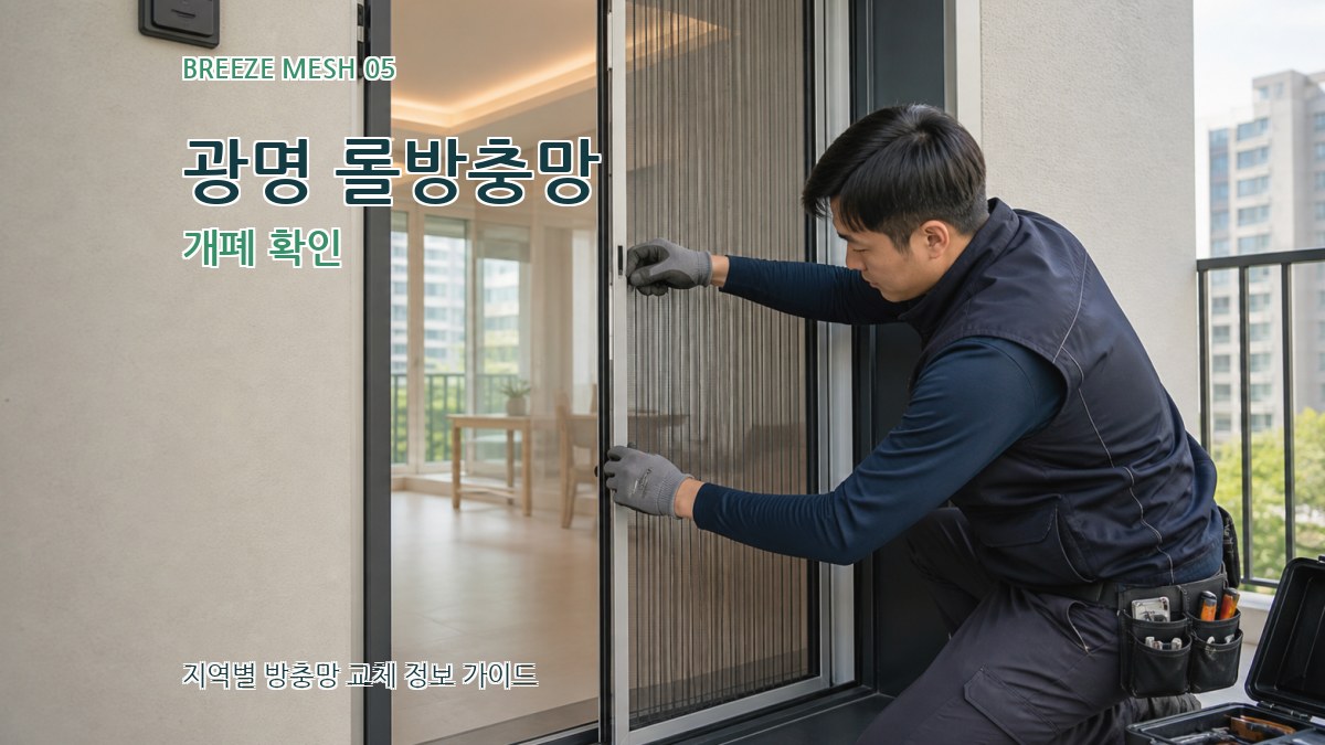 광명 롤방충망 개폐 확인