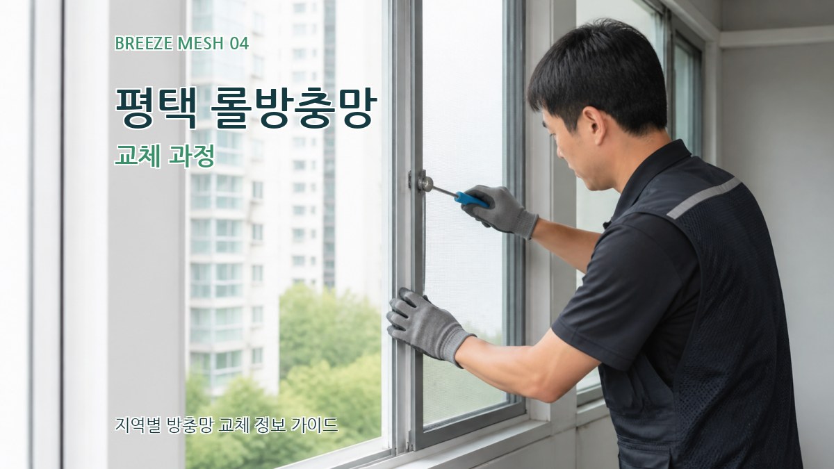 평택 롤방충망 교체 과정