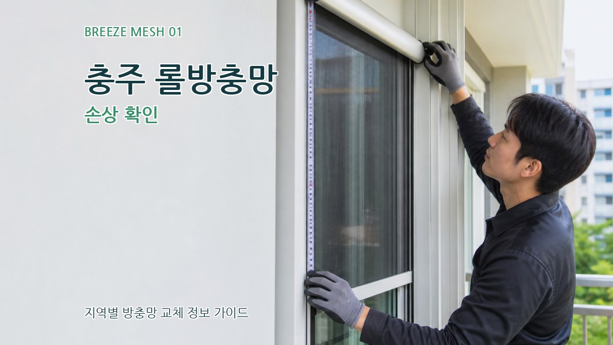 충주 롤방충망 손상 확인