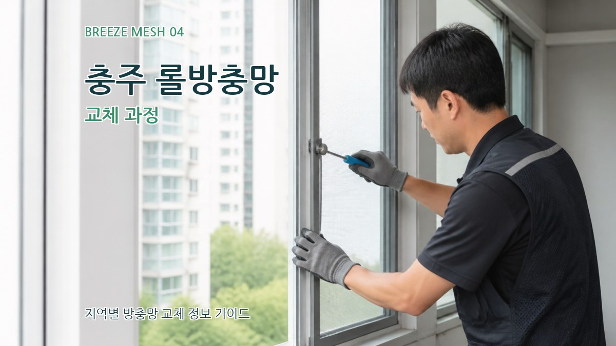 충주 롤방충망 교체 과정