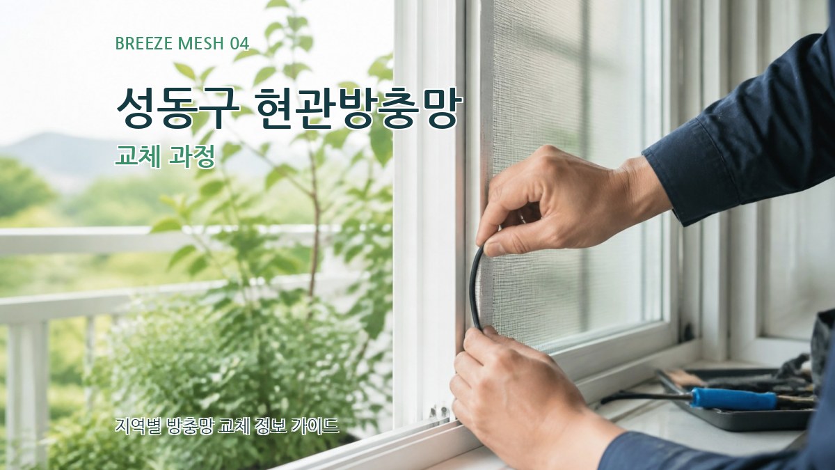 성동구 현관방충망 교체 과정