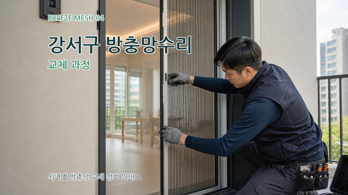 강서구 방충망수리 교체 과정