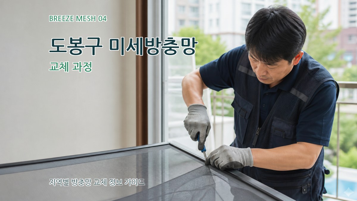 도봉구 미세방충망 교체 과정