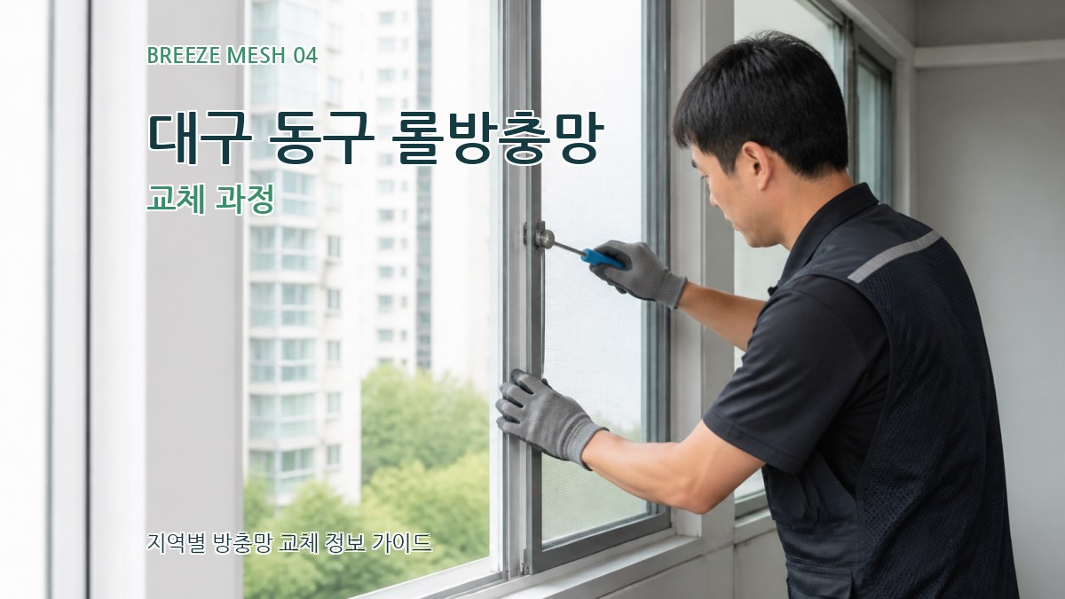 대구 동구 롤방충망 교체 과정