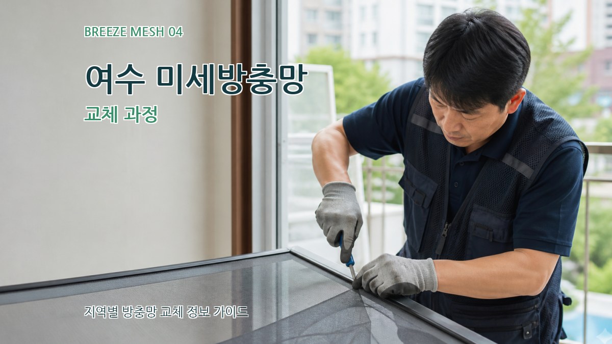 여수 미세방충망 교체 과정