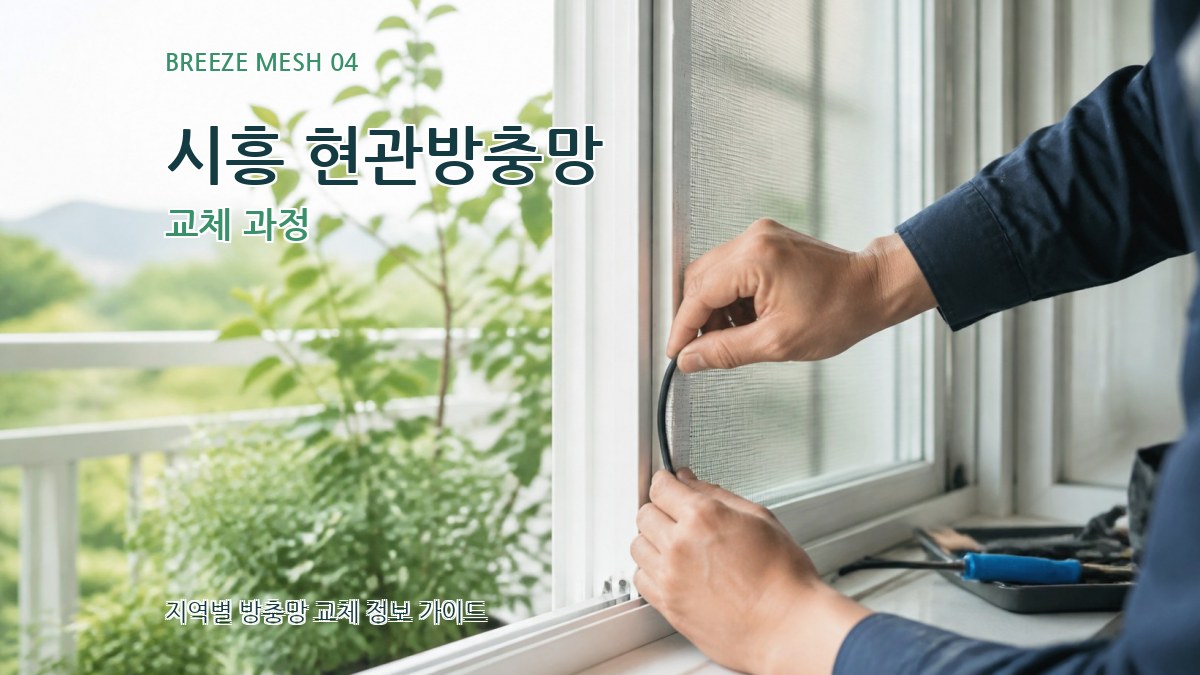 시흥 현관방충망 교체 과정