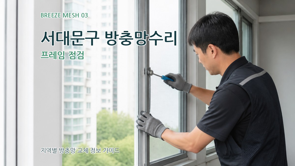 서대문구 방충망수리 프레임 점검