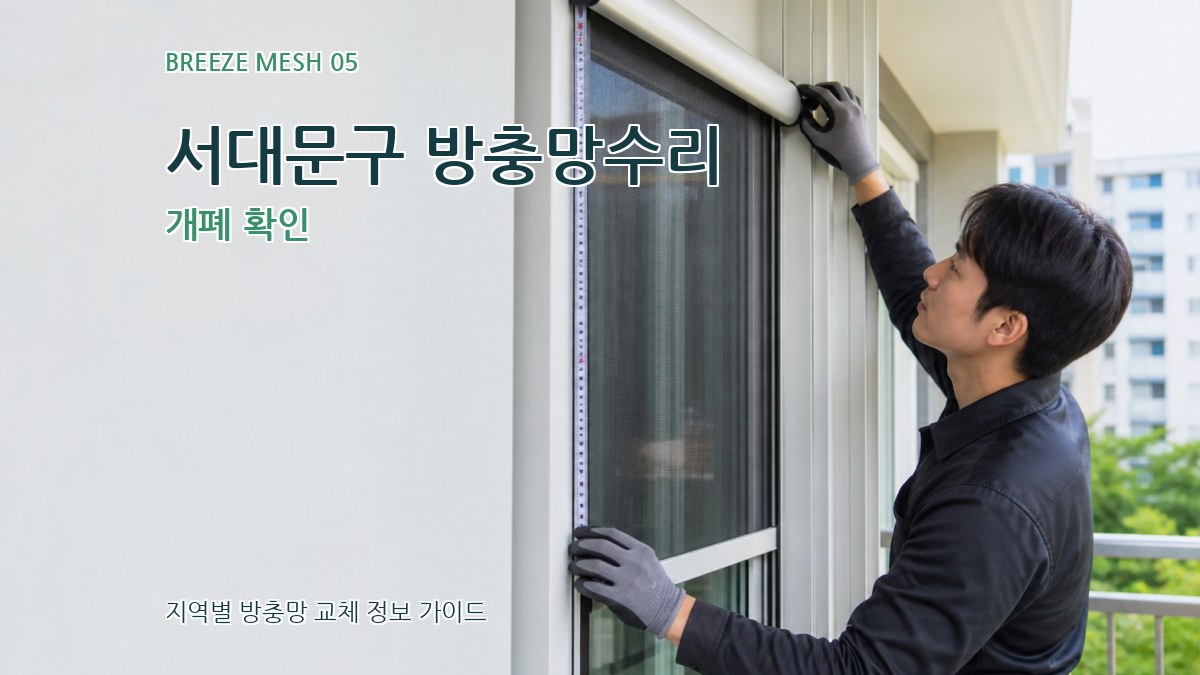 서대문구 방충망수리 개폐 확인