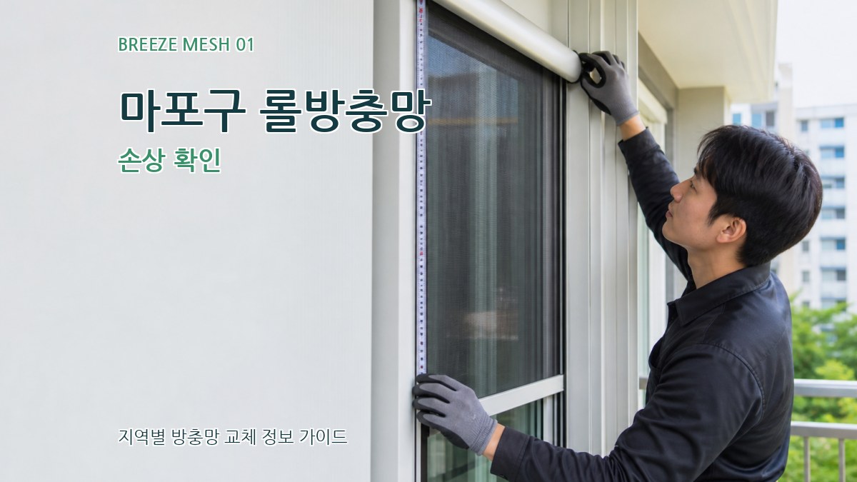 마포구 롤방충망 손상 확인