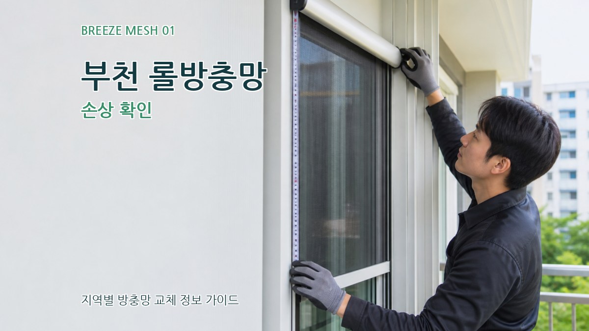 부천 롤방충망 손상 확인