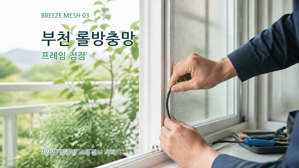 부천 롤방충망 프레임 점검