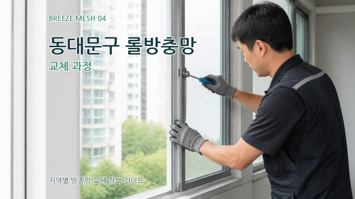 동대문구 롤방충망 교체 과정