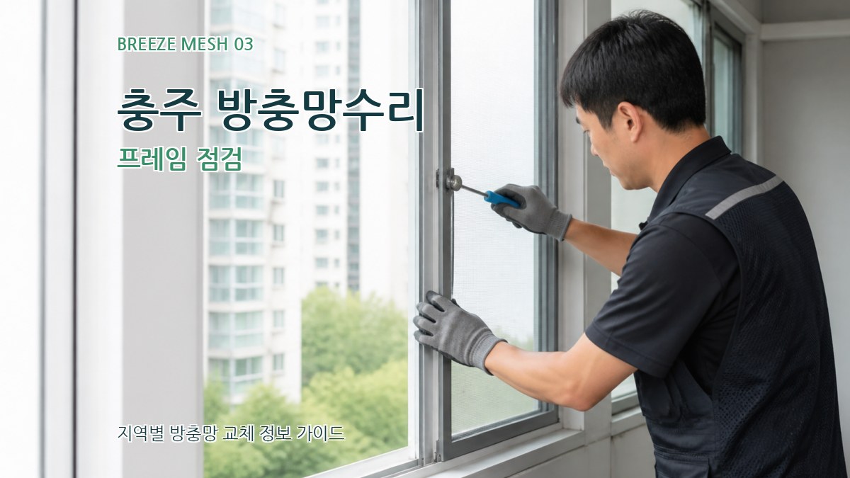 충주 방충망수리 프레임 점검