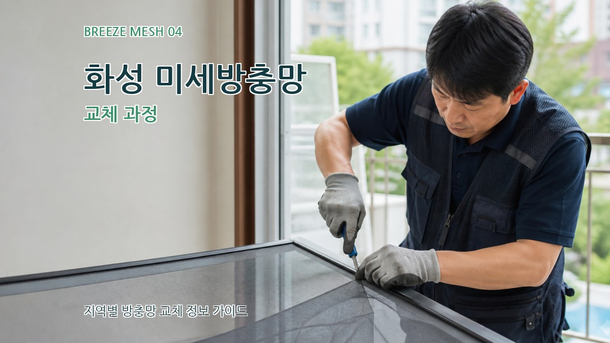 화성 미세방충망 교체 과정