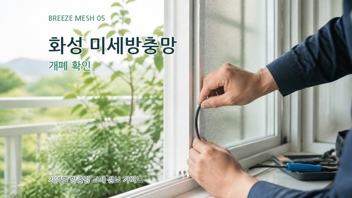 화성 미세방충망 개폐 확인