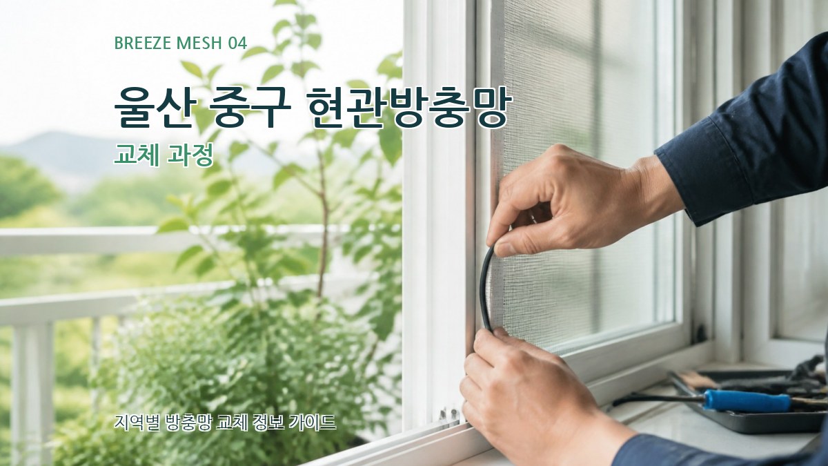 울산 중구 현관방충망 교체 과정
