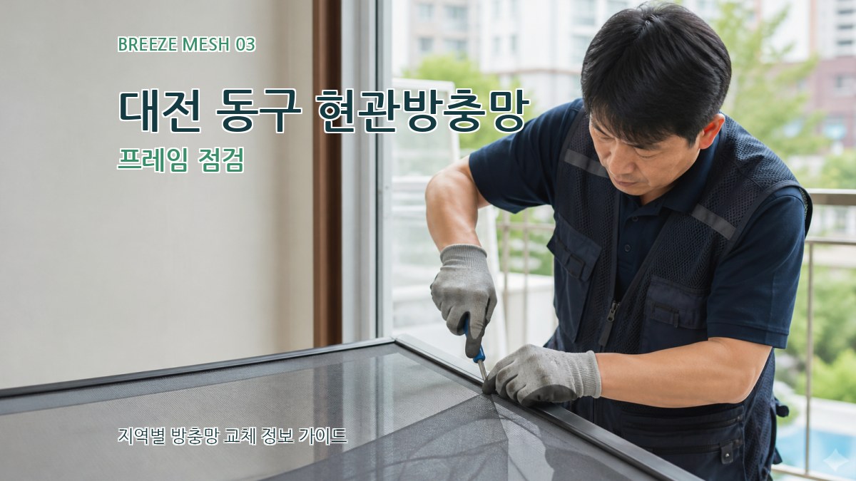 대전 동구 현관방충망 프레임 점검