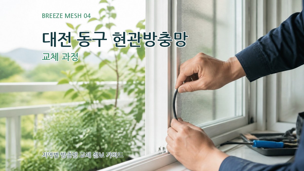 대전 동구 현관방충망 교체 과정