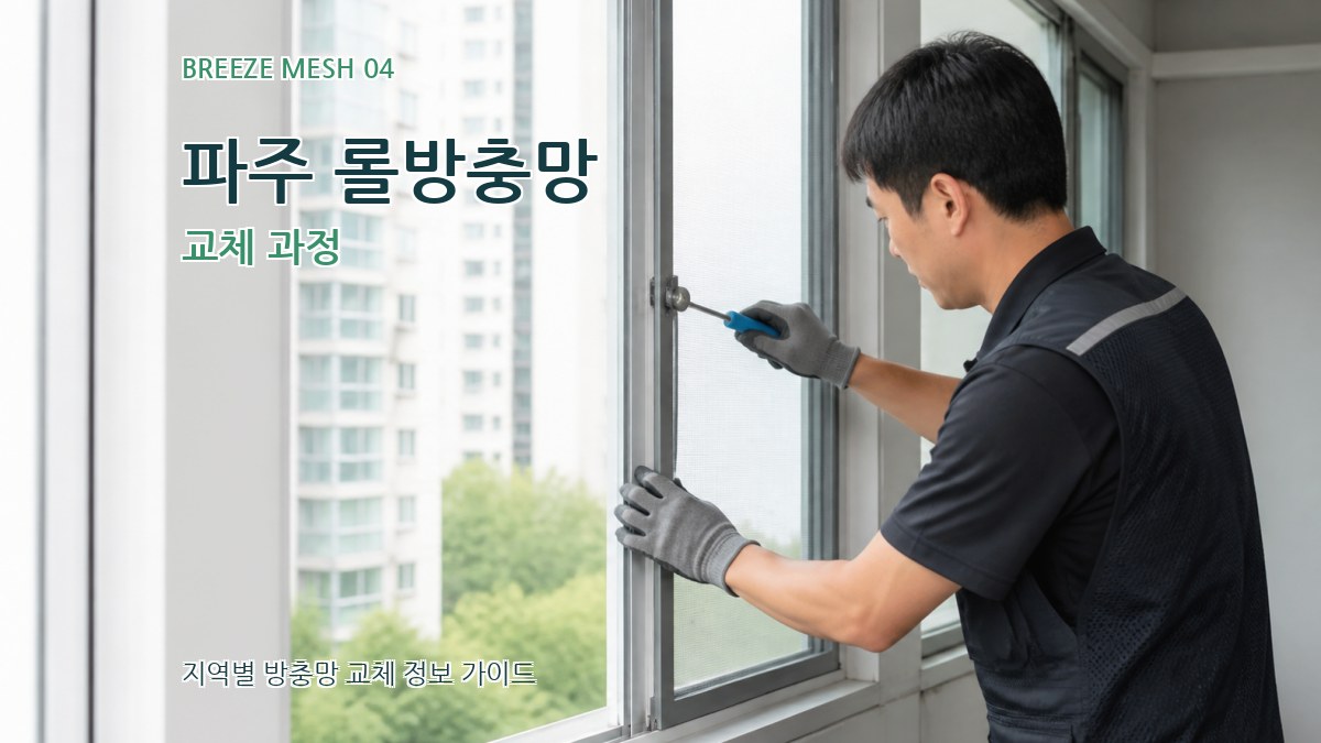파주 롤방충망 교체 과정