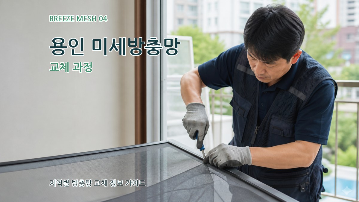 용인 미세방충망 교체 과정