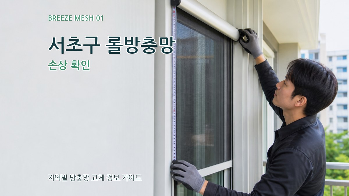 서초구 롤방충망 손상 확인