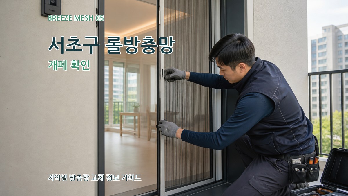 서초구 롤방충망 개폐 확인