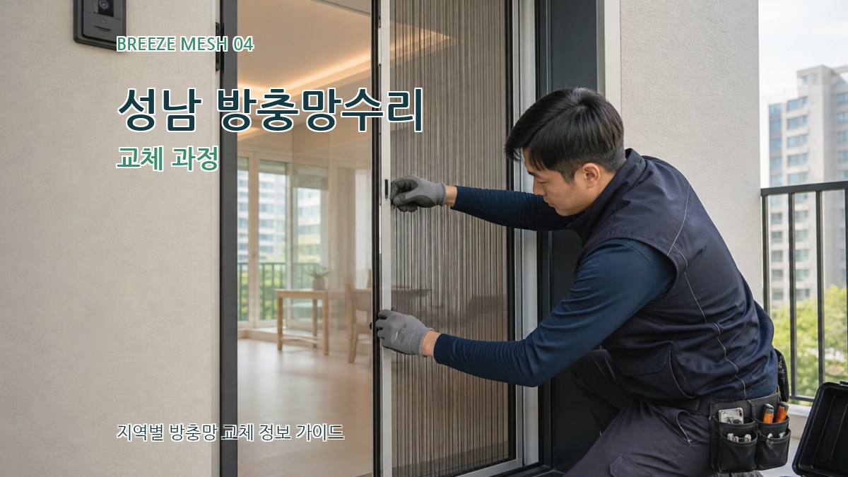성남 방충망수리 교체 과정