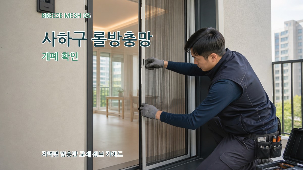 사하구 롤방충망 개폐 확인