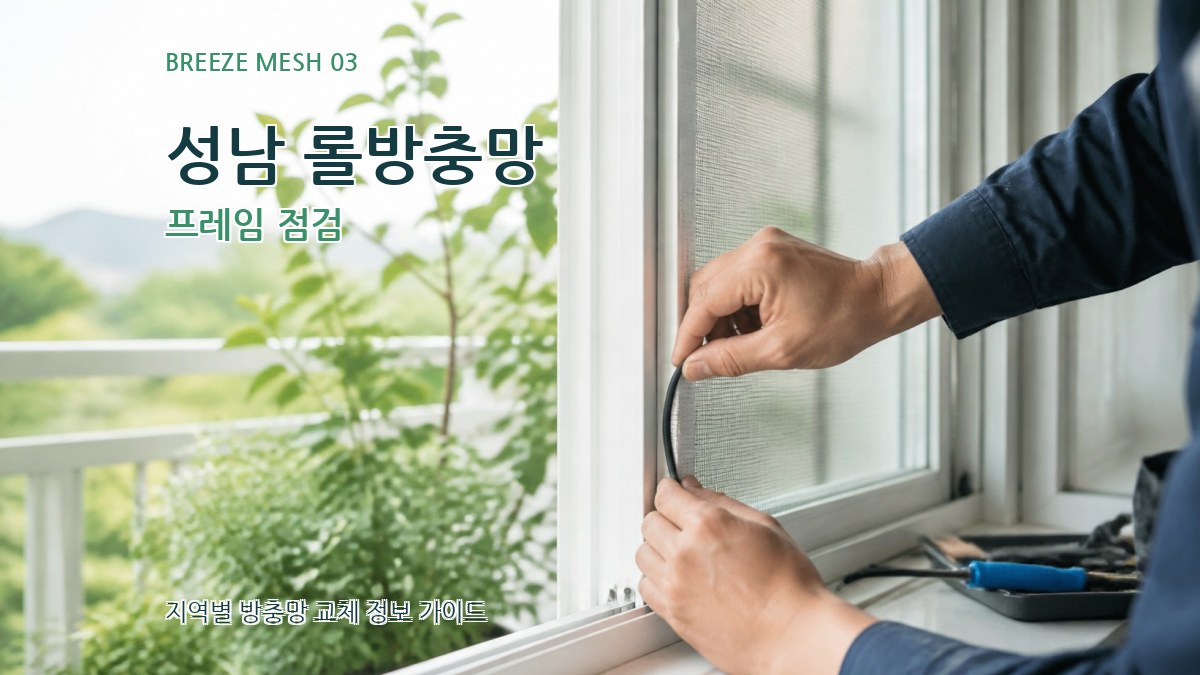 성남 롤방충망 프레임 점검