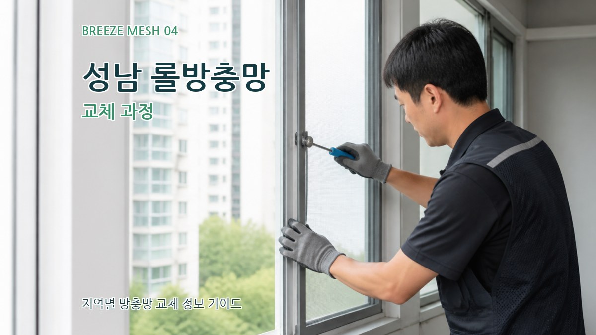 성남 롤방충망 교체 과정