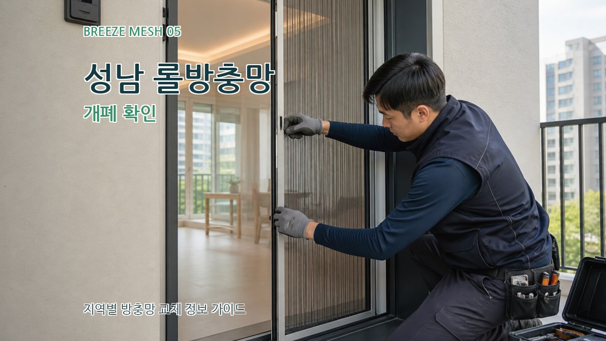 성남 롤방충망 개폐 확인