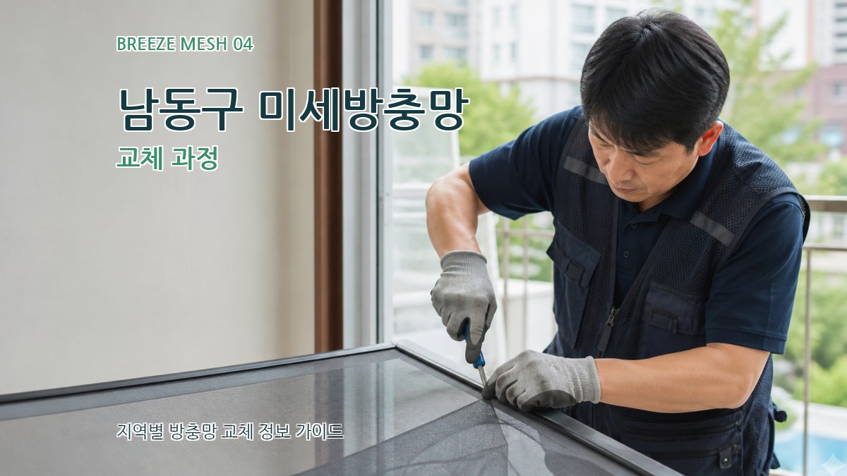 남동구 미세방충망 교체 과정