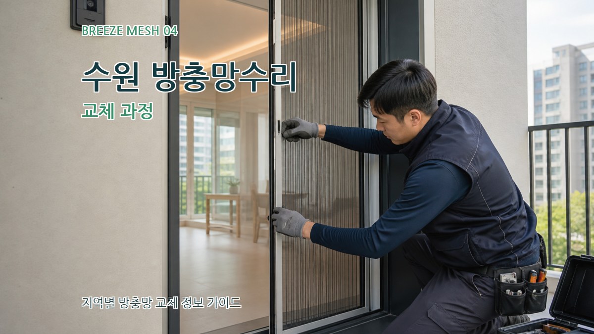 수원 방충망수리 교체 과정