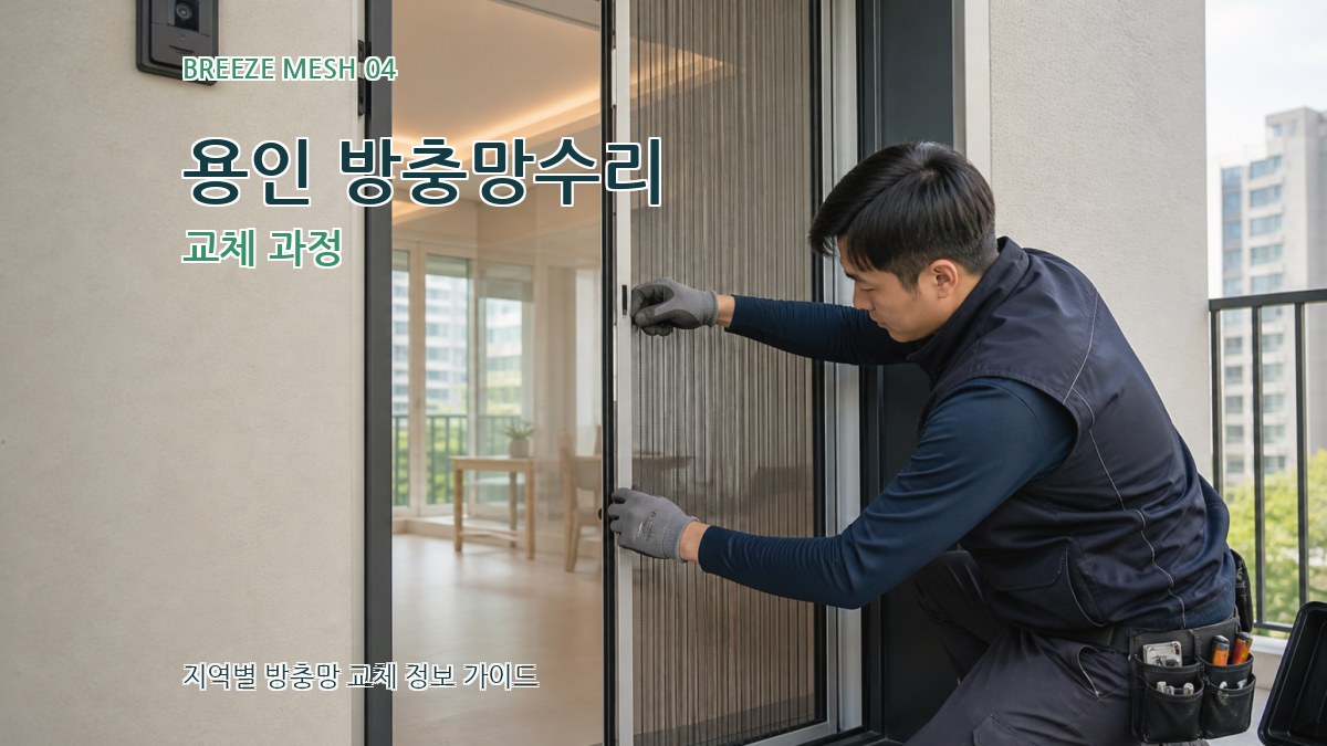용인 방충망수리 교체 과정