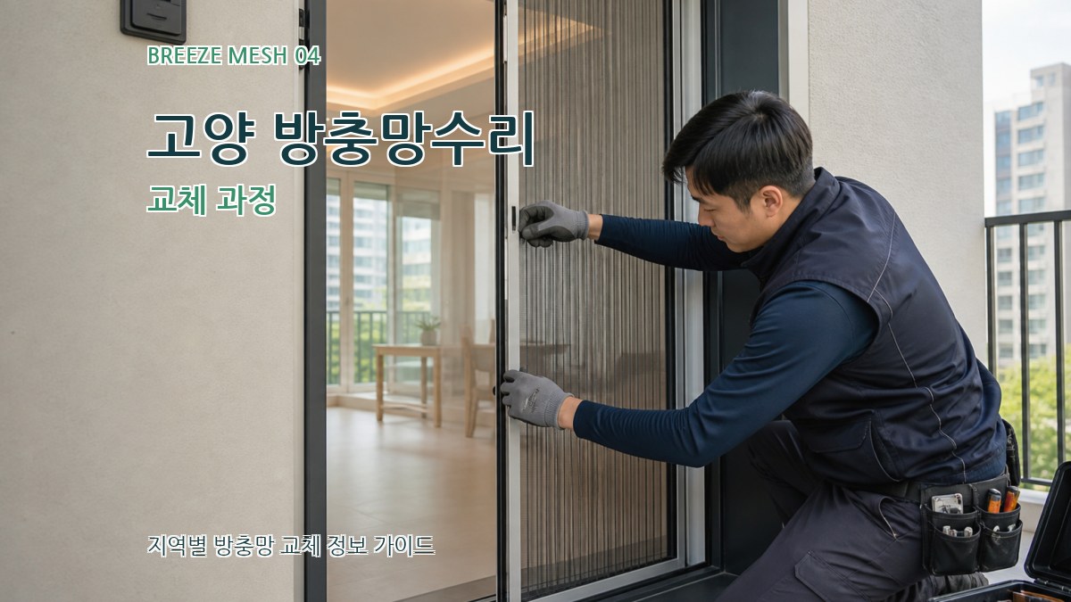 고양 방충망수리 교체 과정