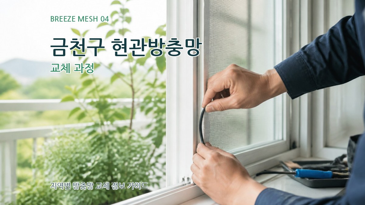 금천구 현관방충망 교체 과정