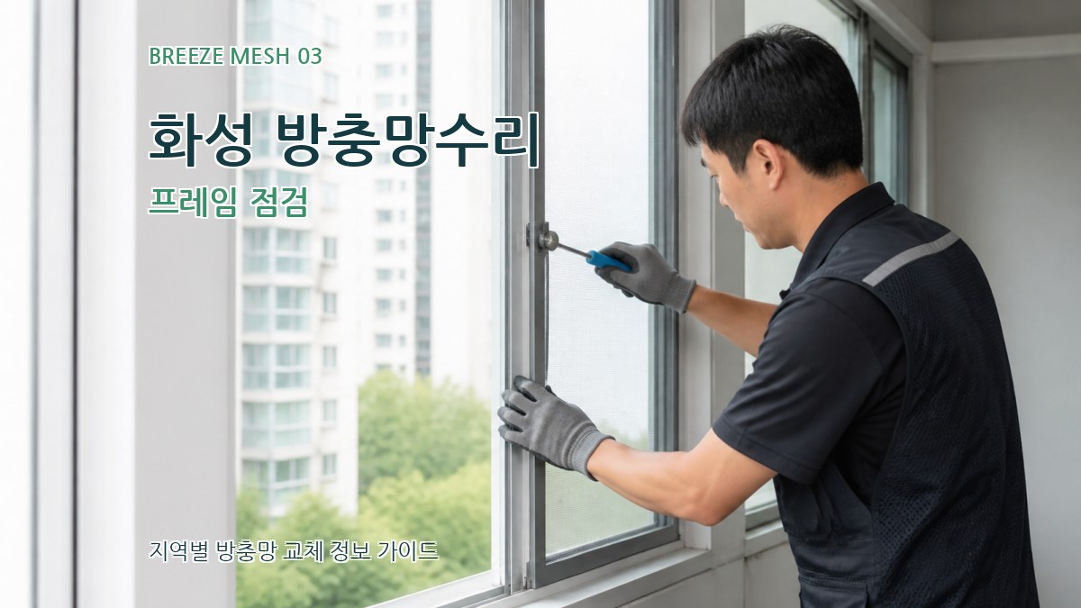 화성 방충망수리 프레임 점검