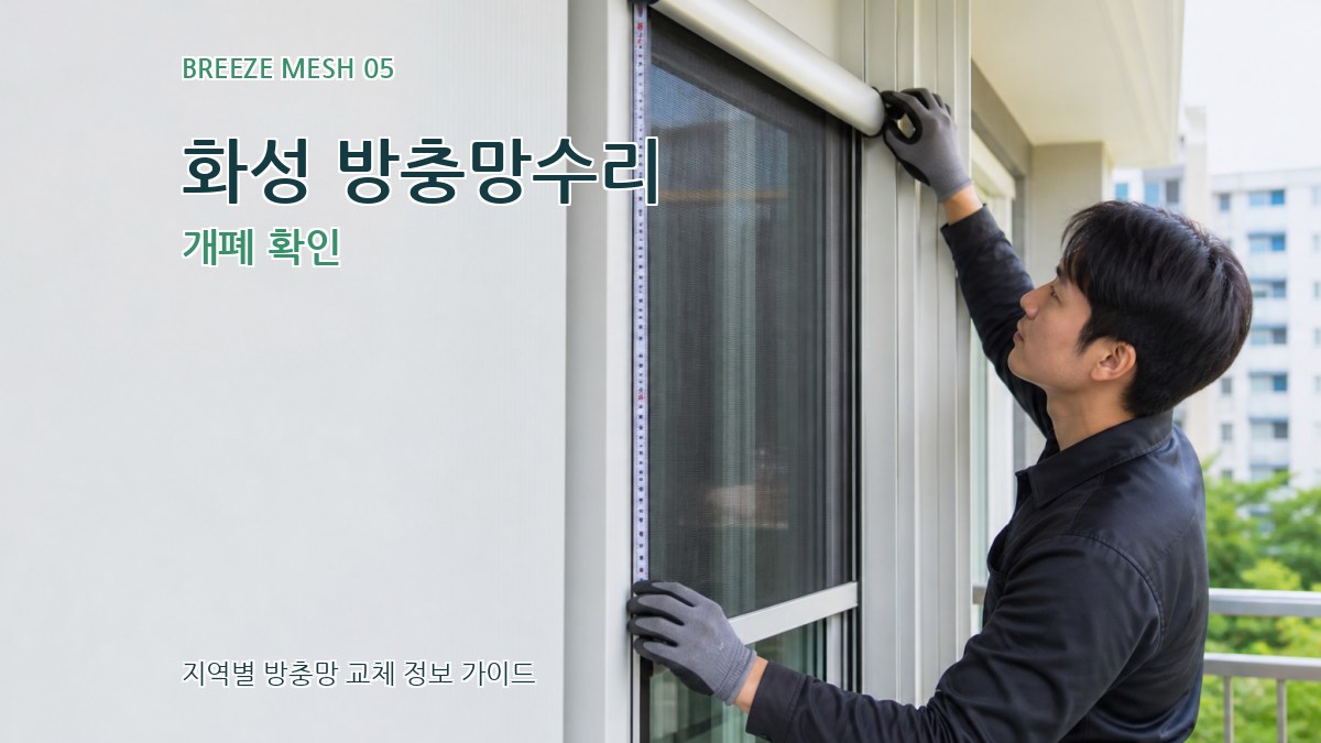 화성 방충망수리 개폐 확인