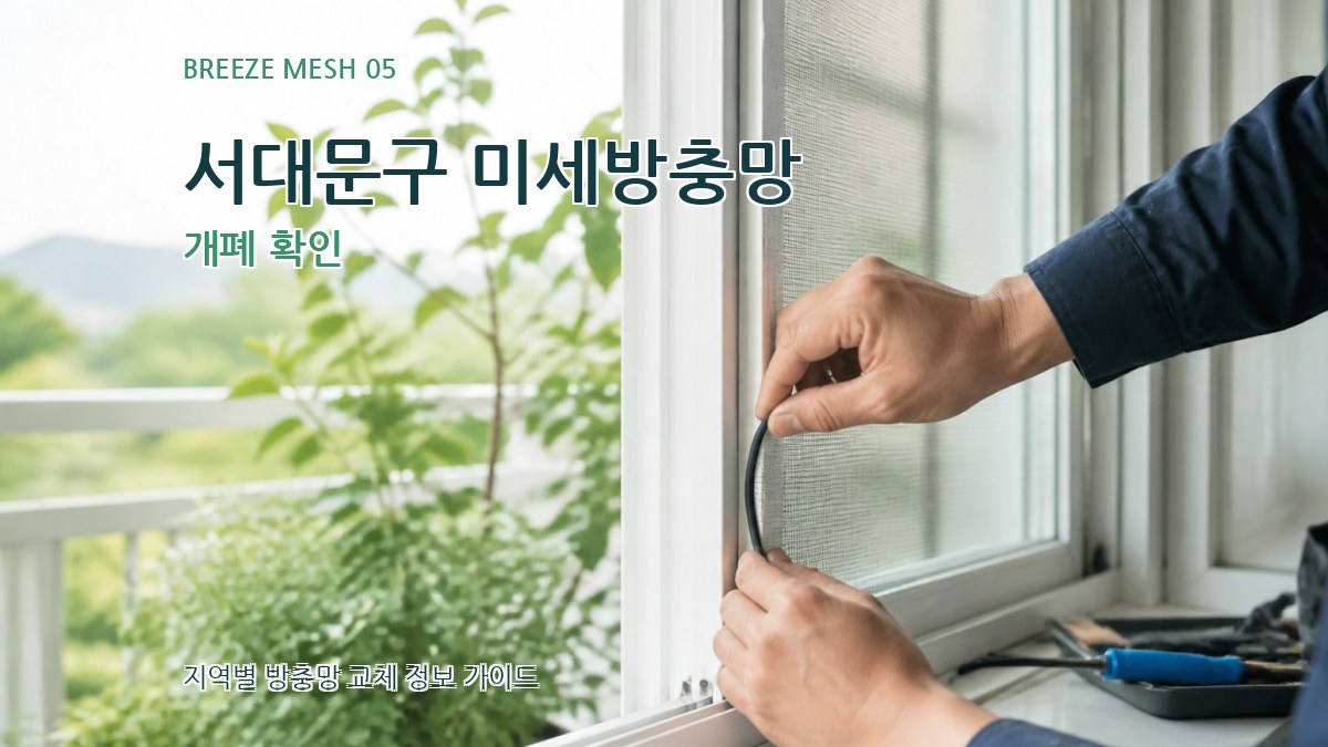 서대문구 미세방충망 개폐 확인