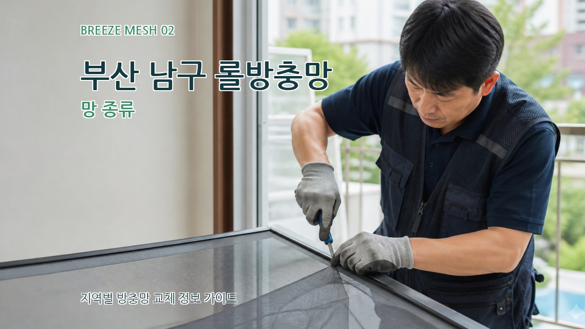 부산 남구 롤방충망 망 종류