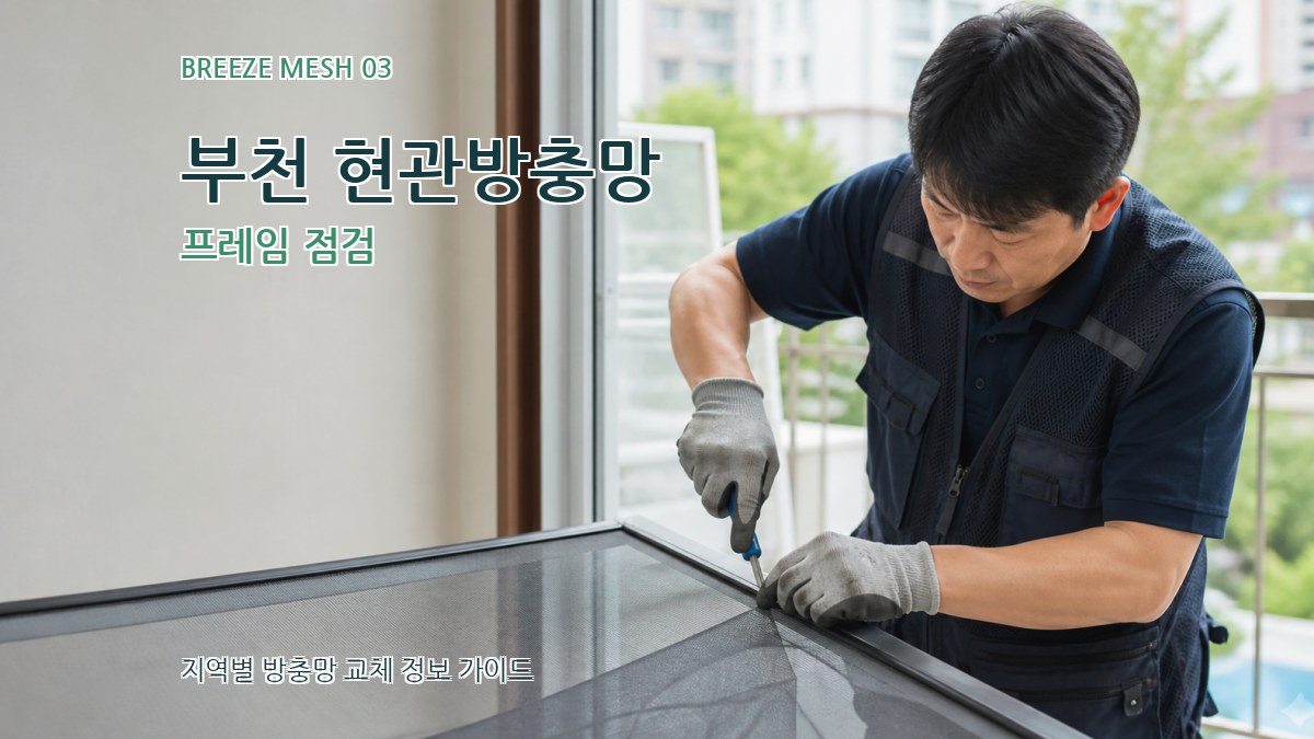 부천 현관방충망 프레임 점검