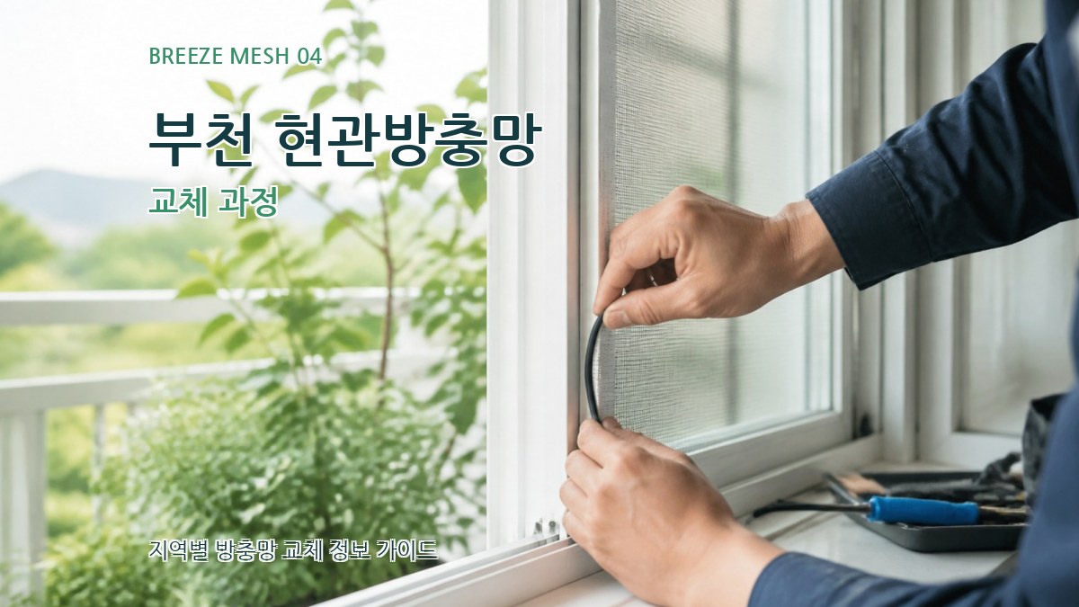 부천 현관방충망 교체 과정