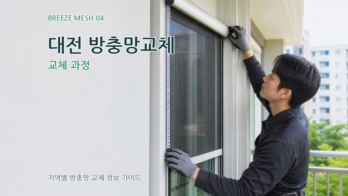 대전 방충망교체 교체 과정